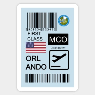 Orlando United States travel ticket Sticker